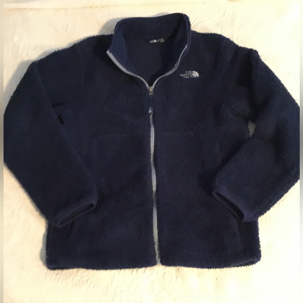 Boys’ North Face fleece navy jacket